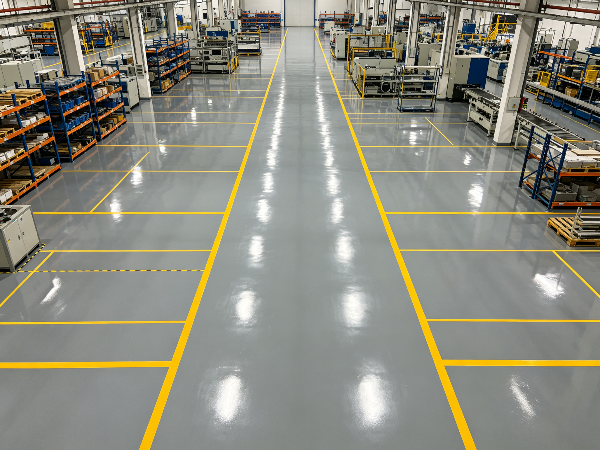 Industrial plant flooring scene
